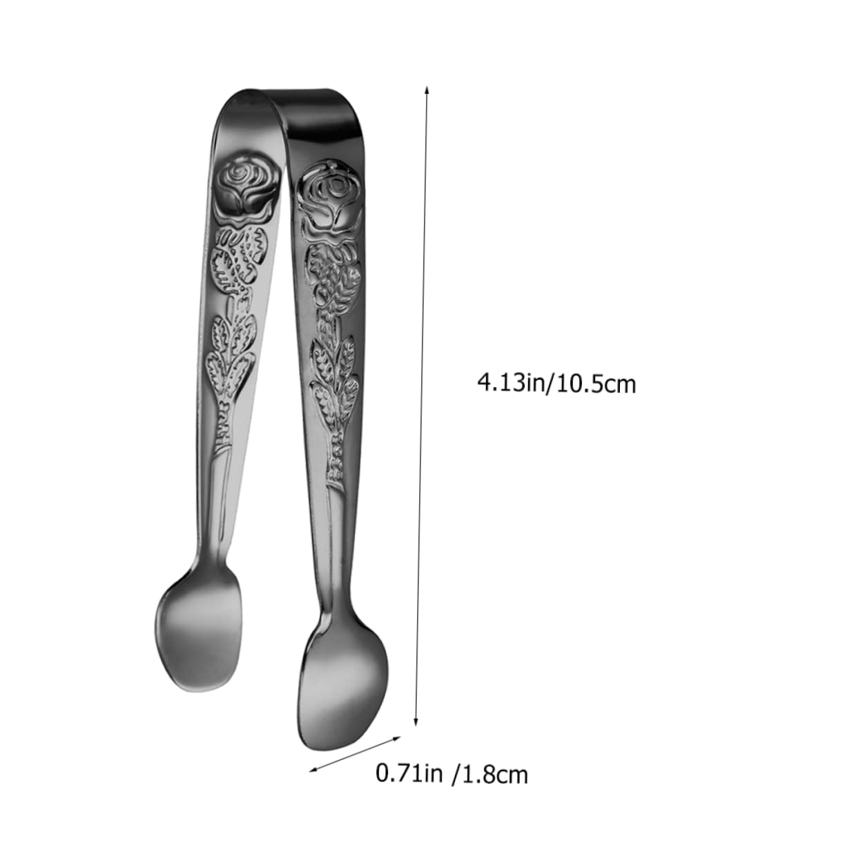 Unomor Cube Sugar Tongs Set of 2 Mini Stainless Steel Tongs for Food Ice Candy Lemon Slices Snacks Tea for Kitchen