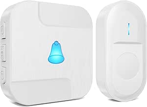 Campanello Wireless SURFOU Da Esterno - 300m Portata, Impermeabile, 55 Suonerie, Con LED