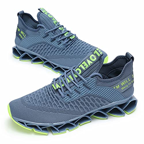 Image of Vooncosir Men's Fashion Sneakers Breathable Mesh Running Shoes Blade Non Slip Soft Sole Casual Athletic Walking Shoes