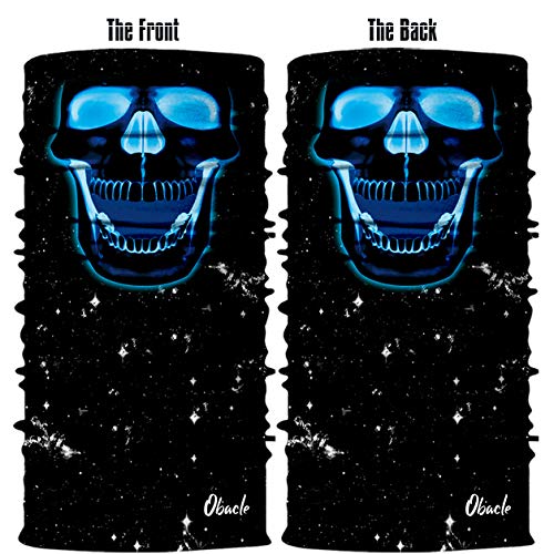Image of Obacle Skull Face Mask Half for Dust Wind UV Sun Protection Seamless 3D Tube Mask Bandana for Men Women Durable Thin Breathable Skeleton Mask Motorcycle Riding Biker Fishing Cycling Sports Festival