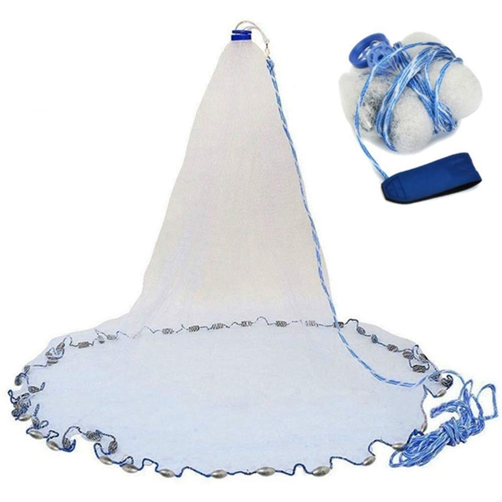Buy Oeyal Saltwater Fishing Cast Net with Heavy Duty Sinker Weights ...