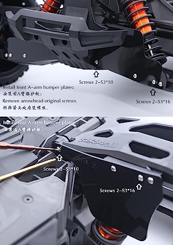 Levigo RC Vorne Hinten A-Arm Kotflügel Kompatibel Mit Traxxas 1/6 XRT 1/5 X-MAXX RC Vorne Hinten Schwinge Schutz Board Upgrade Teile