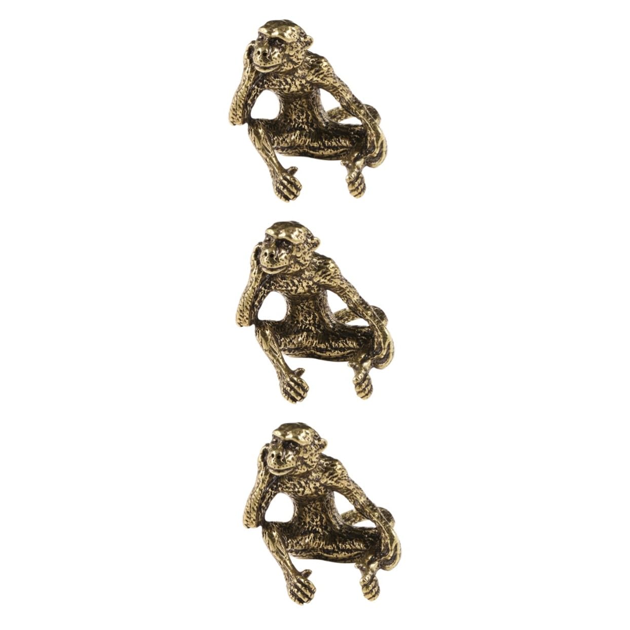 Décoration en métal vintage Kisangel : lot de 3 singes d'art pour intérieur raffiné