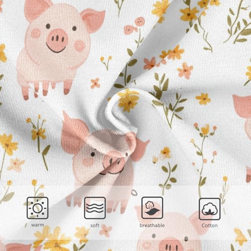 Wusikd Cute Pink Pig Girls' Underwear Cotton Girls Briefs Soft Toddler Underwear 2T3