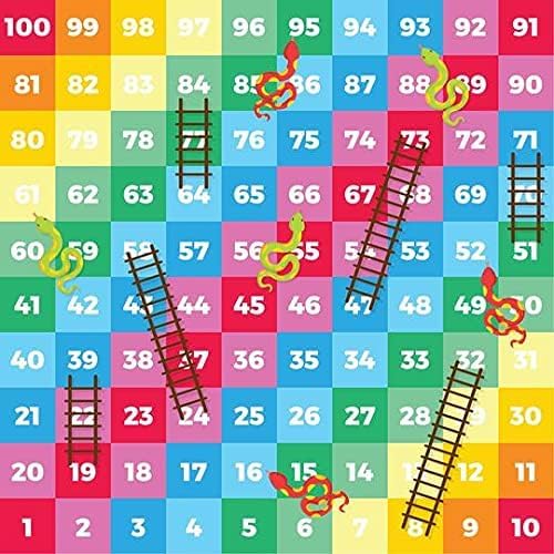 Snakes & Ladders Children's Tuff Tray Play Mat - 33.8 x 33.8 Inches - Vinyl - Tuff Tray NOT Included