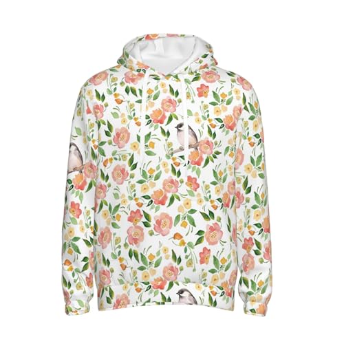 Sweat à capuche fleurs et oiseaux pour vos sorties décontractées