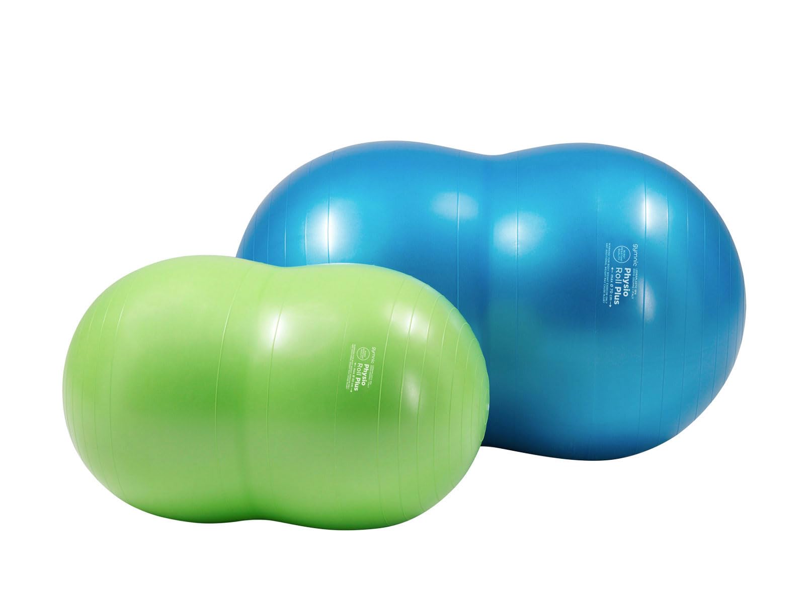 Gymnic Physio Roll Plus, Pelota Doble para Fisioterapia, con Sistema antiexplosión y Sistema BRQ, Ideal para Ejercicios de Equilibrio, coordinación y rehabilitación motora