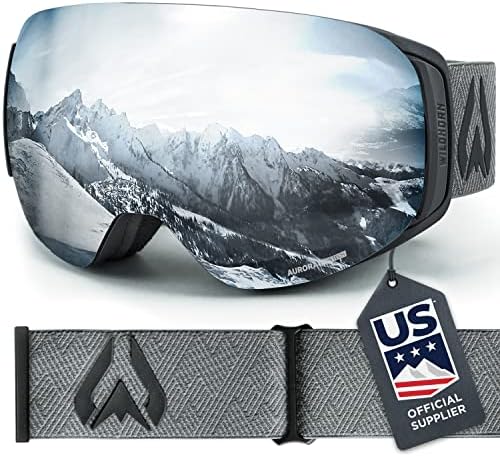 WILDHORN  Outfitters Roca Snowboard & Ski Goggles - US Ski Team Official Supplier - Interchangeable Lens - Premium Snow Goggles