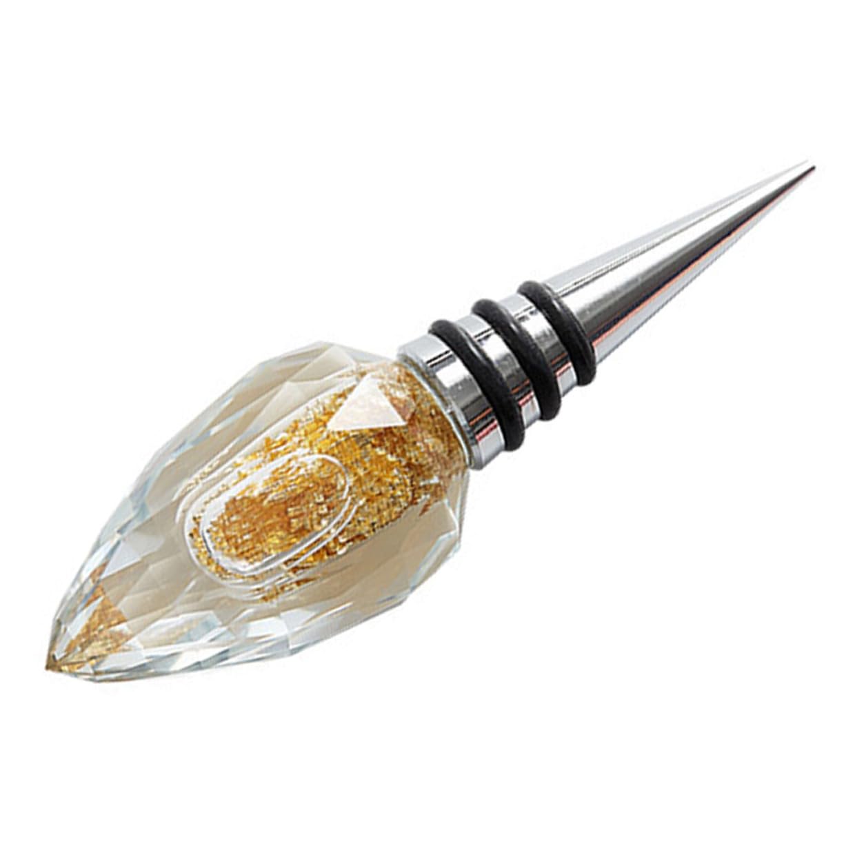 Bouchon bouteille vin hermétique haut de gamme feuille d'or diamant Gadpiparty