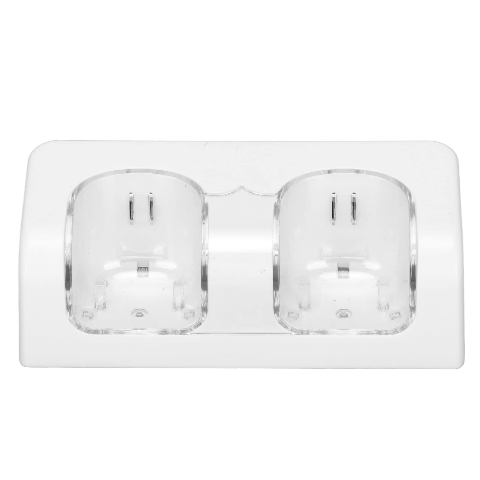 Station de Double Portable pour Batterie de Télécommande de Jeu Wii avec Cordon d'alimentation, Facile à Ranger, Durable et Facile à Utiliser (White)