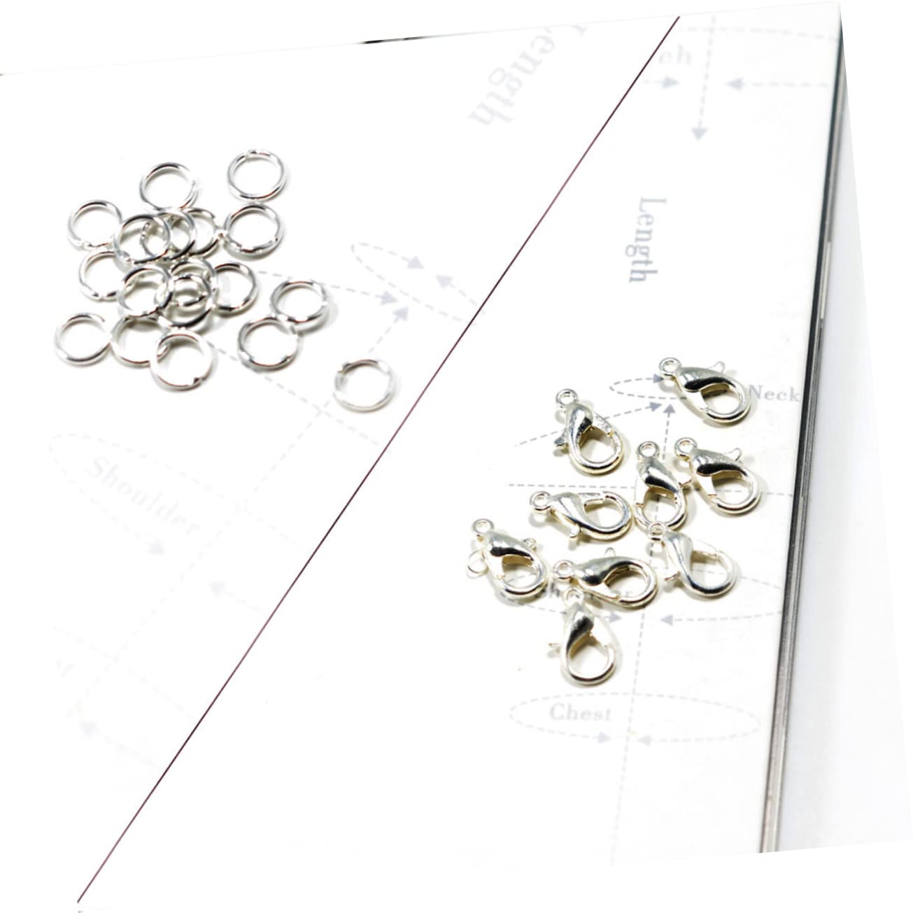 NUOBESTY 2376piezas Kit Accesorios Para Bisutería Broches Langosta Anillas Abiertas y Cierres Para Pulseras y Collares