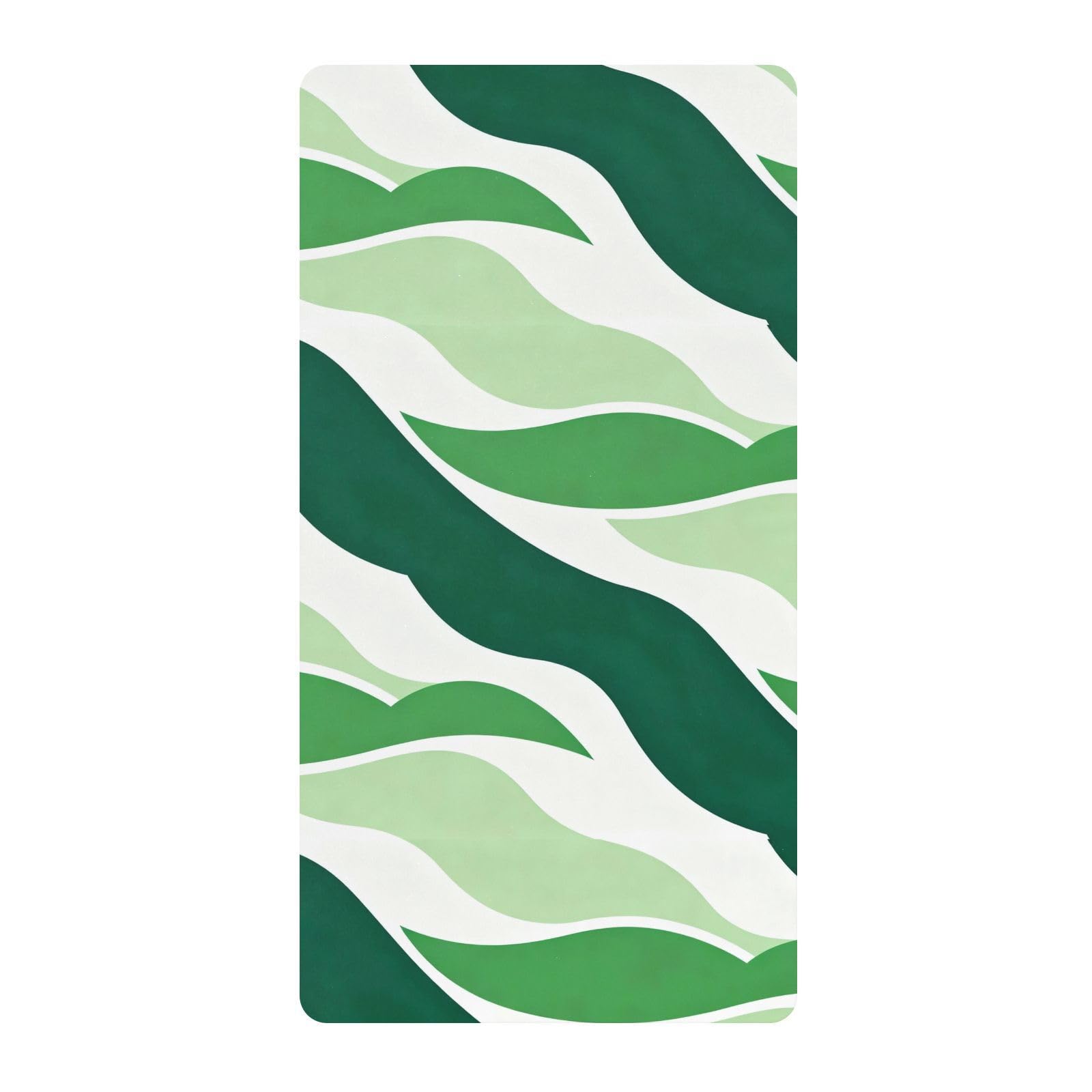 Drap de berceau en coton haut de gamme Green Wave pour nouveau-né
