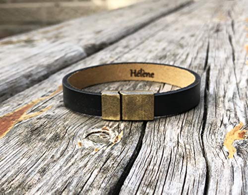Christmas Gift For Boyfriend Gift For Men Personalized Engraved Leather Bracelet Hidden Message Bracelet Wedding Gift Gift for Husband