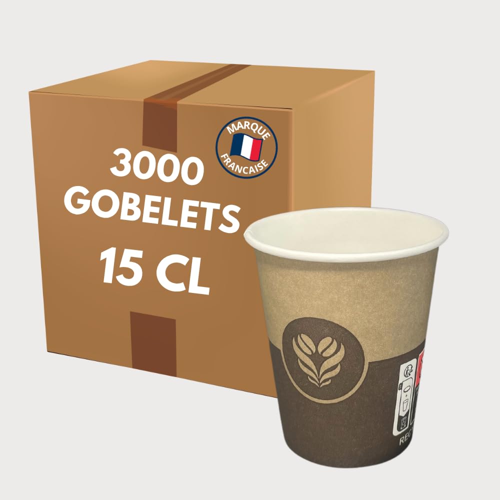 COVR Gobelet Carton Décor Café (15cl - 5,5oz / 3000 unités)