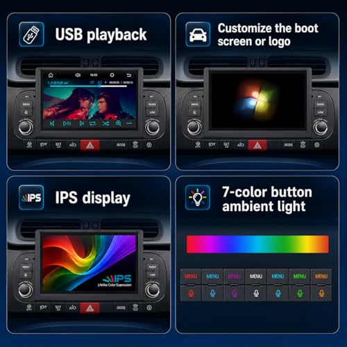 Schermo Autoradio CarPlay wireless per FIAT Panda 2013-2020 1 DIN Bluetooth 7 Schermo Autoradio CarPlay wireless per FIAT Panda 2013-2020 1 DIN Bluetooth - immagine 7