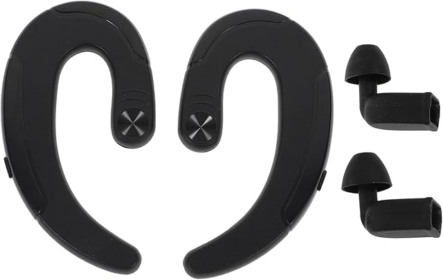 Hemobllo Wireless Headphones, Open Ear Headphones Wireless Earphones Anti-Sweat Stereo Earphone Non Ear Plug Earphones for Sports Running Calling (Black)