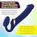 Strap-On-Me Multi-Orgasm Bendable Strap-On Dildo - 3 Motors Independently Controllable Adult Toy - G Spot Silicone Dildo Vibrator Clitoral Stimulator Toy - Soft Bendable Sexy Dildo (Blue - X-Large)
