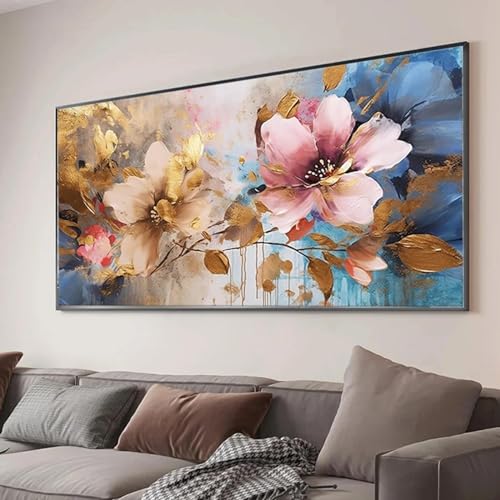 Décor-Peinture de fleur de cerf doré pour habiller un grand mur vide