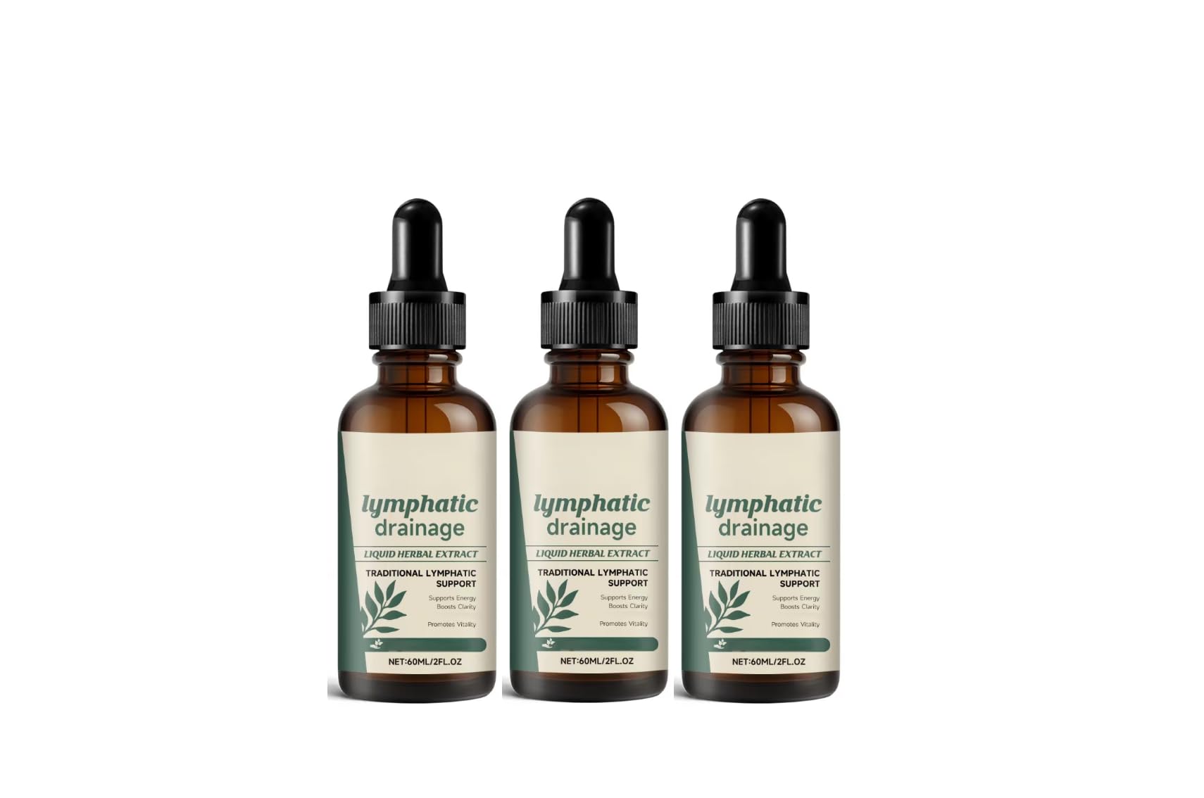Liquide lymphatique, soutient le système circulatoire et immunitaire, 2 fl oz, sans OGM,3PCS