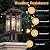 Bronze Post Light 2 Packs, Hardwired Anti-Rust Exterior Light Fixture Brown, Waterproof Outside Lamp Post with Pier Mount, Exterior Pole Lantern for Garden Yard Patio Path