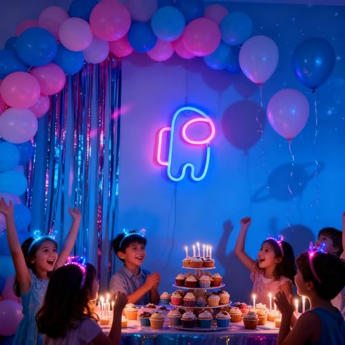 Image of Nordstylee Astronaut Shape Neon Sign Lights Hanging Decorative Neon Lights USB or Battery Operated for Home Bedroom Bar Restaurant Christmas Birthday Party Gift Art Wall Decoration Light
