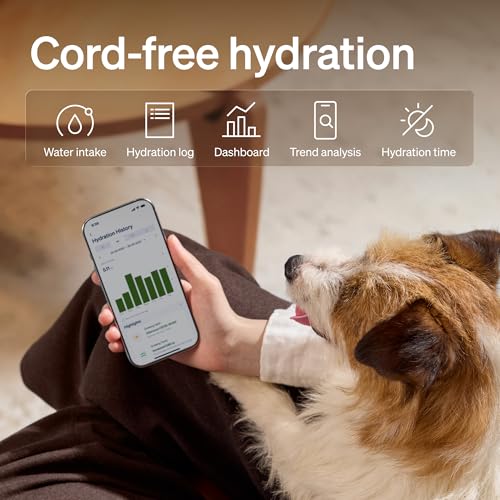 Image of Bundle of PETLIBRO Dog Water Fountain Stainless Steel Tray with 4 Packs Fountain Filter Replacement, Smart Pet Water Fountain for Dogs Inside with App Monitoring, 3L Dog Fountain Water Bowl