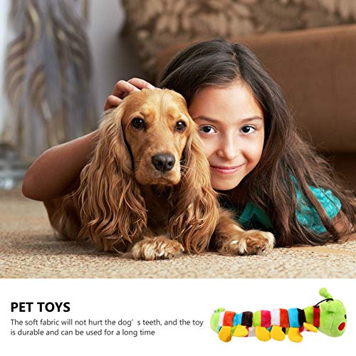 VILLCASE 2 Peças de Brinquedo de Cachorro Estridente Lagarta de Pelúcia Brinquedo de Cachorro Brinqu