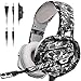 Produktbild Gaming Headset PS4, Gaming Kopfhörer Mit Mikrofon PC Game Headphones Bass Stereo Anti-Noise LED Licht Für PS4 Tablet Laptop Computer Mobil