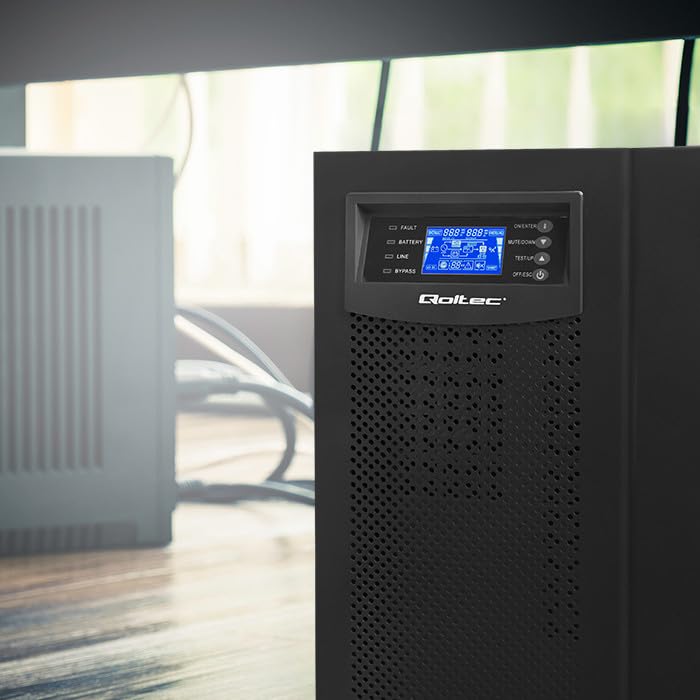Zasilacz awaryjny UPS. on-line. czysta fala sinusoidalna. 10kVA. 8kW. LCD USB