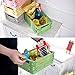 Xhwykzz 4 Pack Pastel Crates for Storage, Plastic Folding Basket, Colorful Small Storage Containers for Bedroom Office Classroom Bathroom Desktop Drawer Organizer Decor (9.8x6.5x3.8inch)