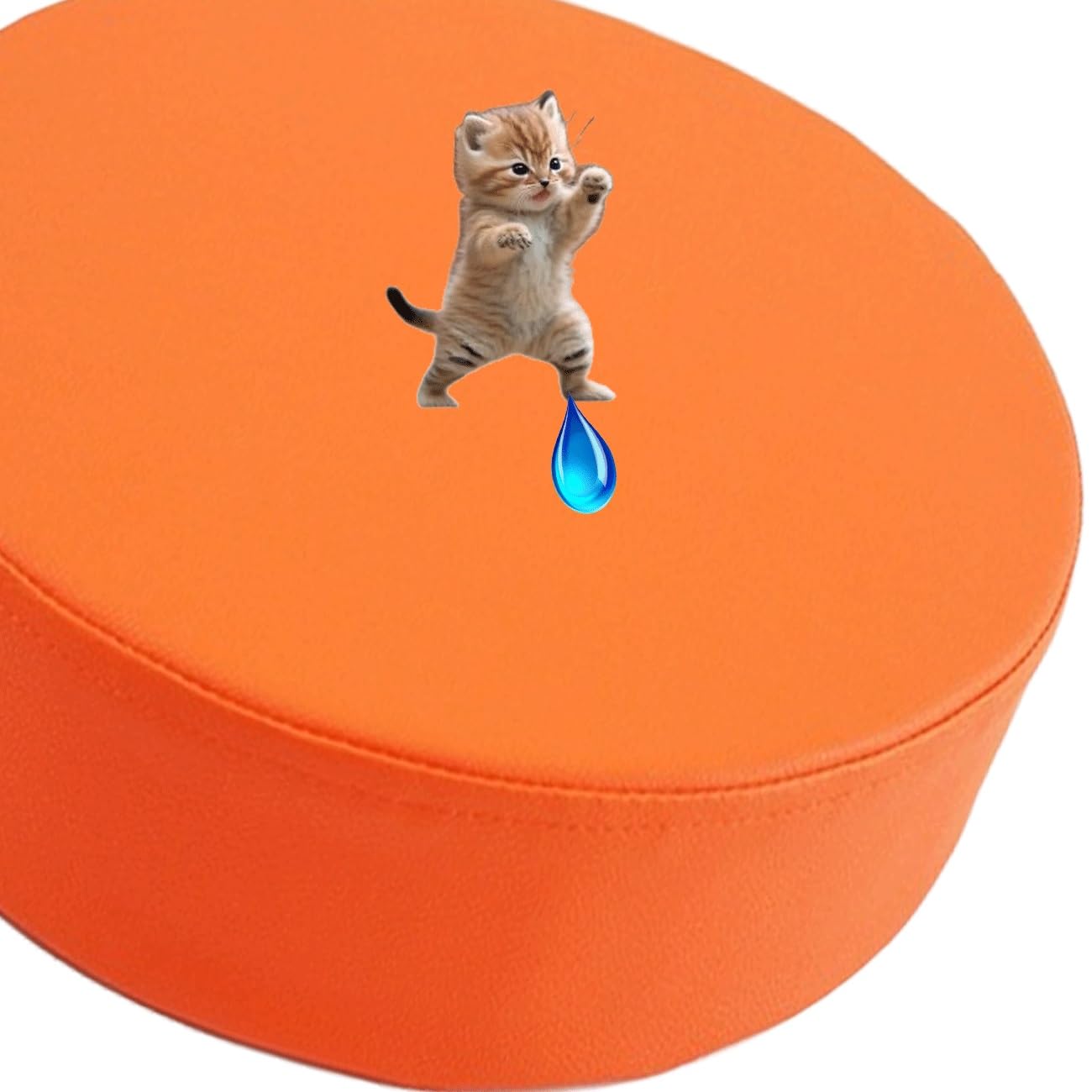 uyeoco Waterproof Memory Foam Round Seat Cushion 3/5/8cm Thick,25/30/35/40/45/50cm Round Stool Cushion, Circle Chair Pad with Removable Cover for Dining Kitchen Bar Chairs(Color 17,45X45X5cm)