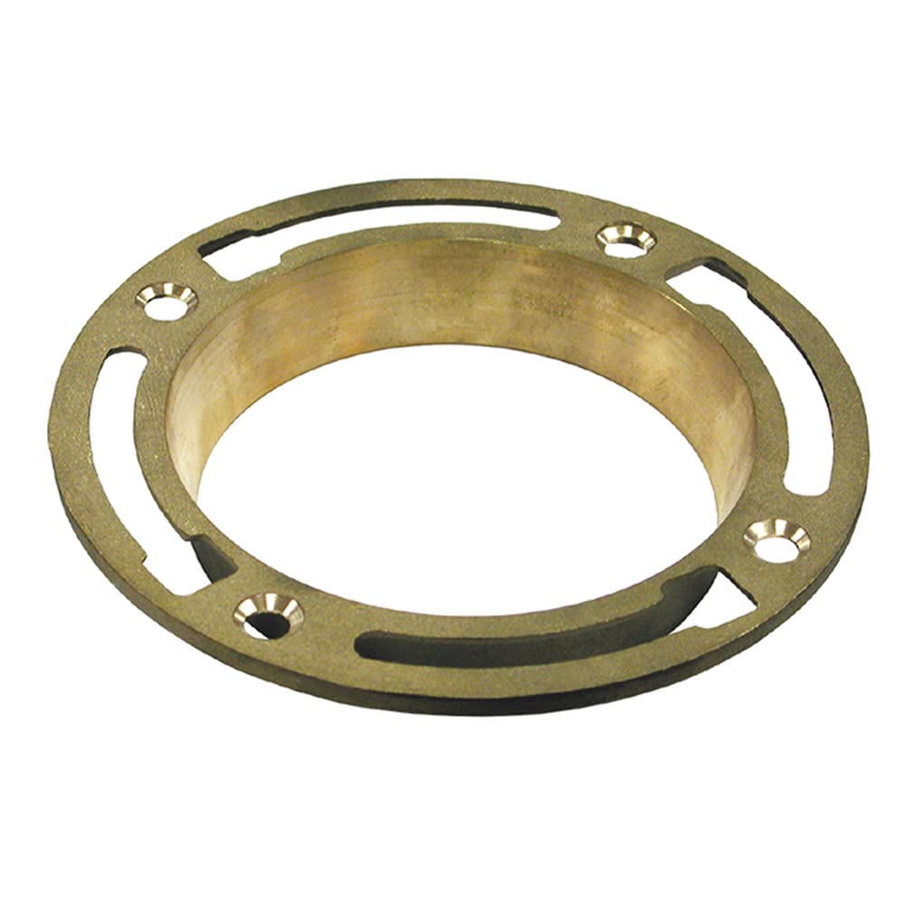 にく Jones Stephens C49441 4 x 1-1/8 Brass Closet Flange - Brass
