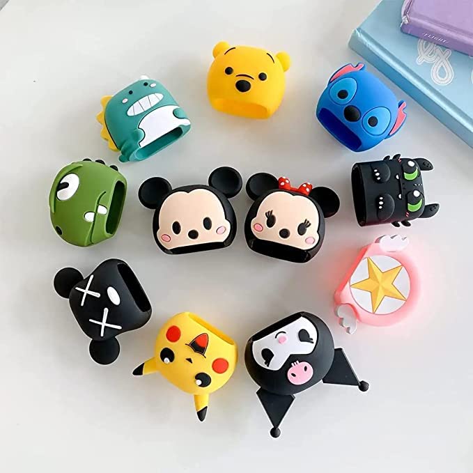 Image of Cartoon 3D Design Protective Charger Case Compatible with Apple 20W Adapter iPhone, iPad, AirPods Premium Silicon Cartoon Charger Case Astronaut [Adapter and Cable NOT Included]
