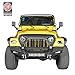 u-Box TJ Grill Front Vader Grille Cover Overlay w/Mesh Insert Compatible with Jeep Wrangler TJ & TJ Unlimited 1997-2006
