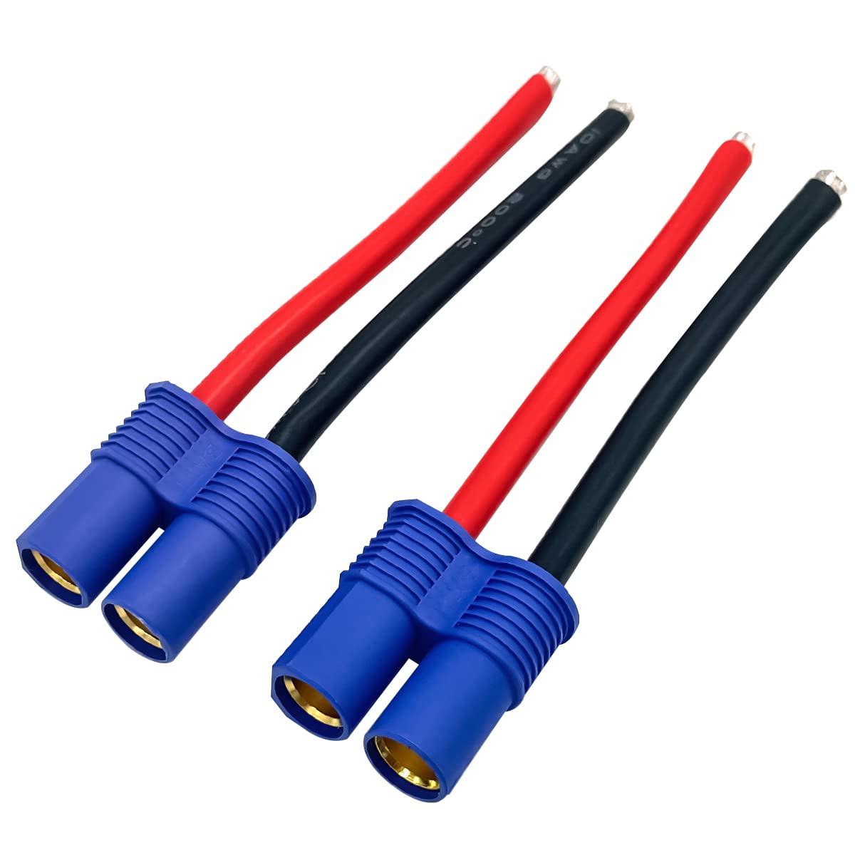 LINSYRC Câble d'extension EC8 mâle vers connecteur femelle EC8 avec câble en silicone 30 cm 10 AWG pour chargeur de batterie d'avion RC