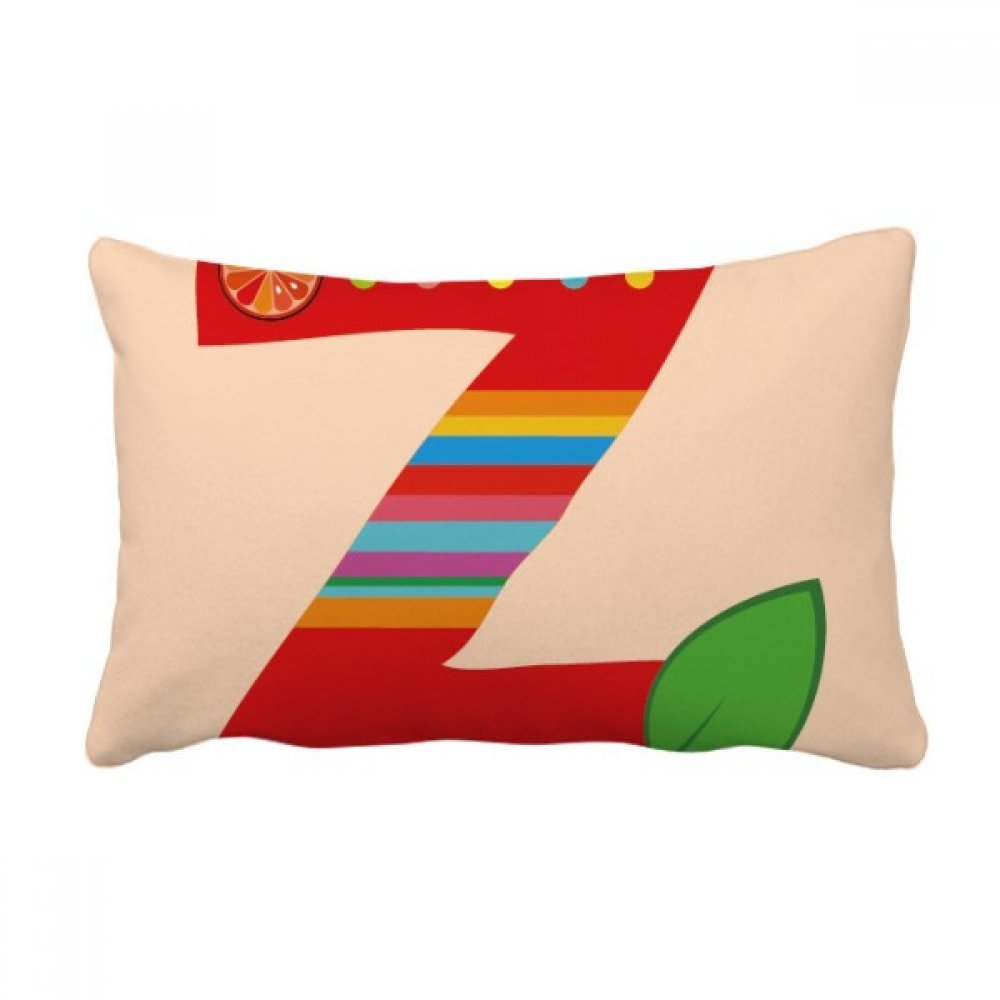 Coussin lombaire alphabet orange 40x60 cm pour canapé