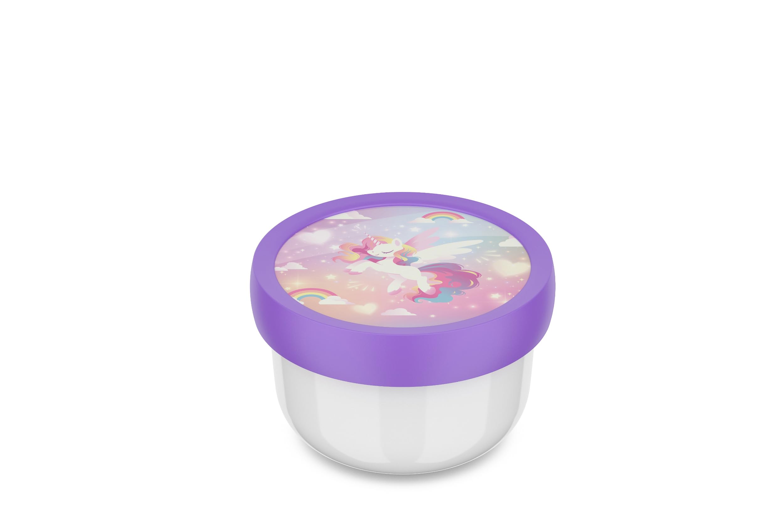 Mepal Unicorn Glow - Fruitbox Campus - Snack Box For Kids - Dishwasher And Microwave Safe - Bpa-Free - 300 Ml