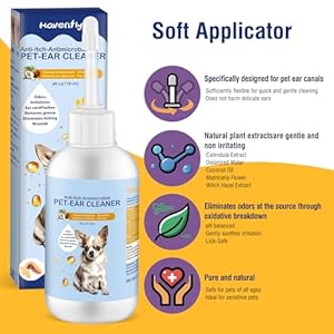 Ear Cleaner for Dogs and Cats 4 Oz  Gentle and Non Irritating Dogs Ear Infection Treatment Pet Ear Drops for Itch Relief Soothe Ear Inflammation Removes Wax Odor with 10 Cotton Swabs  Cucciolini Doodles Ear cleaner for dogs and cats 4 oz  gentle and non irritating dogs ear infection treatment pet ear drops for itch relief soothe ear inflammation removes wax odor with 10 cotton swabs   cucciolini doodles