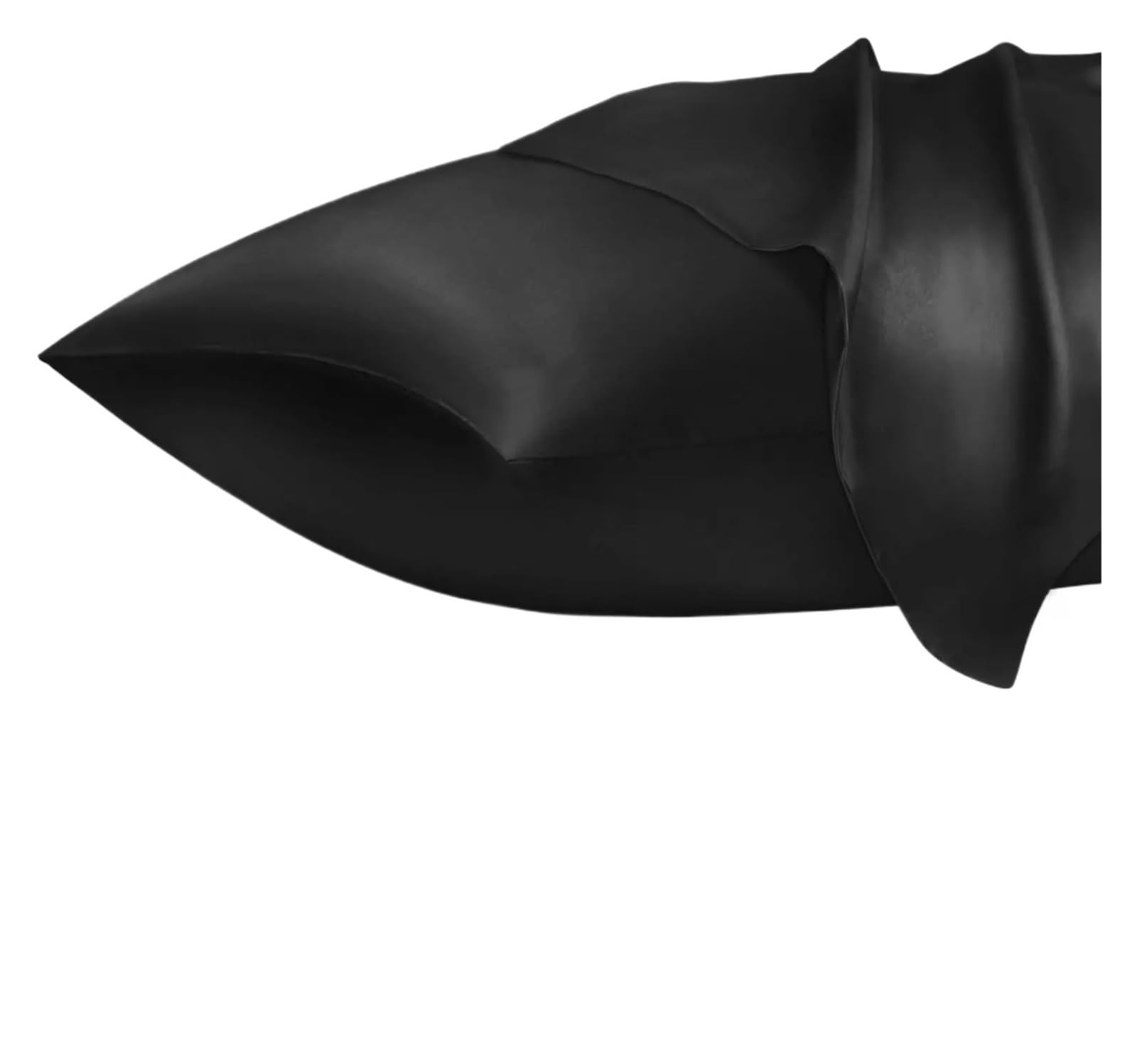 LYXYGMV 1/2PCS Satin Silk Pillowcase For Skin And Hair Soft And Breathable For the Bedroom(Black,2Pcs 20x26in)