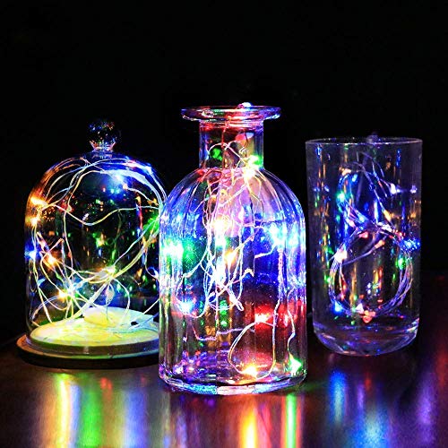 Image of LTETTES 5 Meter 50 LED 4 RGB Color Copper Wire Battery Powered Remote Control Fairy String Led Lights for Home, Bedroom Decoration, Wedding, Christmas Tree Lights