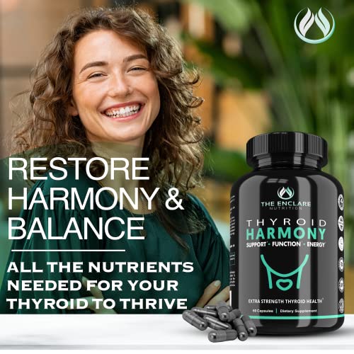THE ENCLARE NUTRITION Thyroid Support Supplement with Iodine - Balance Hormones for Energy, Metabolism, Focus, Stress, Mood. Ashwagandha, Zinc, Selenium, Vitamin B12, Kelp, Magnesium, L Tyrosine (1) - Image 3