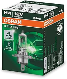 OSRAM ULTRA LIFE, H4 Halogenowe źródła światła, 64193ULT, 12,0 V, Składane pudełko (1 lampa)