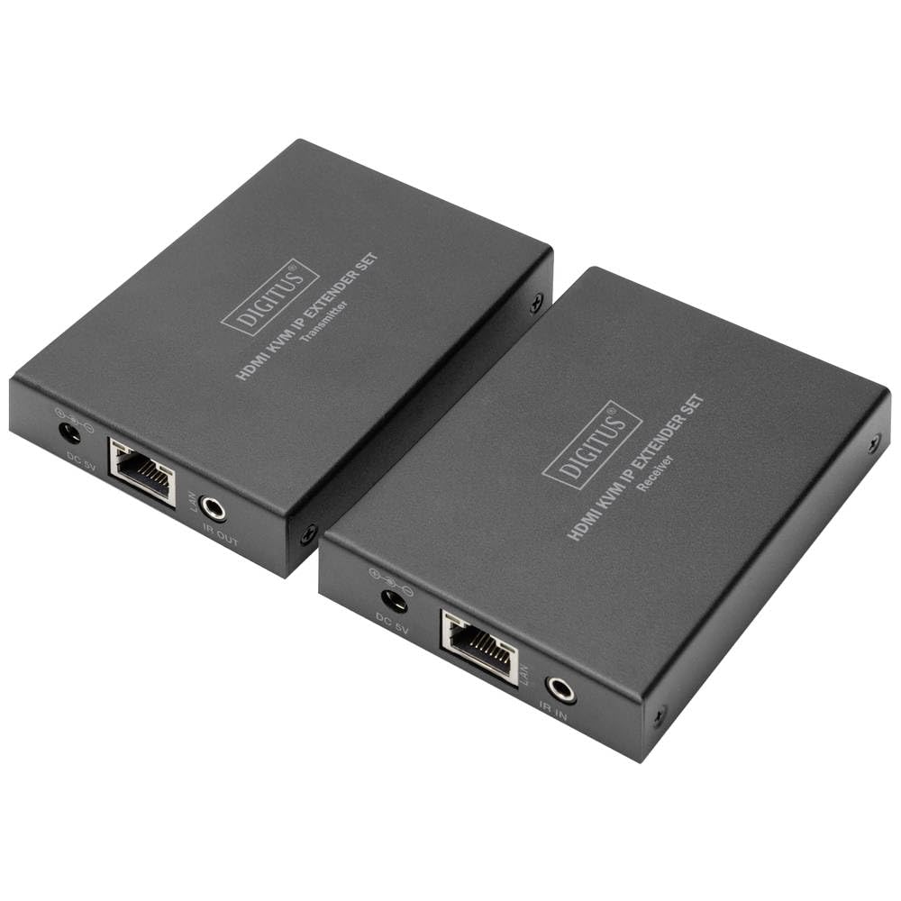DIGITUS DS-55507 Estensore KVM HDMI - Full HD 1080p 60 Hz - 150 m via cavo LAN / illimitato via Ethernet (compatibile con IP) - Set: Trasmettitore e Ricevitore - IR Infrarossi - HDMI 1.4 & HDCP 1.4