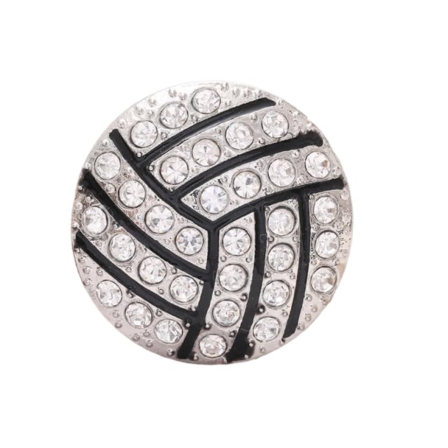 Image of Shiny Rhinestone Baseball Rugby Basketball Enamel Pin Creative Lapel Brooch for Women Men Sports Fans Jackets Backpack Hats Clothes Gift
