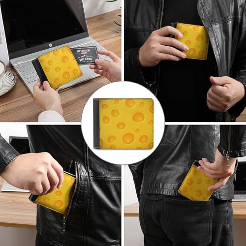 Delicious Cheese Hole Slim Bifold Wallets Fashion Credit Card Holder Wallet Unisex Purse Travel3