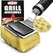 GRILLART Grill Brush Bristle Free Safe Steam Cleaning Tool, Replaceable Head for Any Grate Type - 17” Long Handle w/One-Fit-All Scraper - BBQ Accessories Cleaner for Outdoor Grill - Gifts for Men/Dad