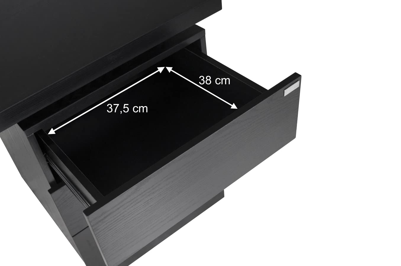 SAMIRA Scrivania per ufficio con cassettiera scrivania per cameretta colore nero mod. Althea