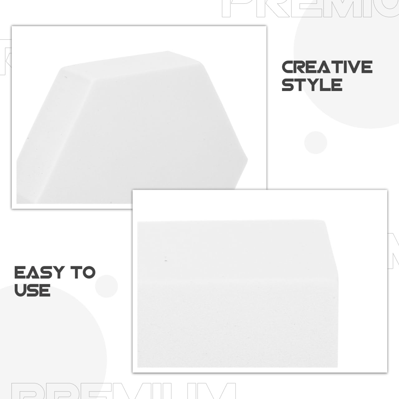 STOBAZA Set 8 Cubi Geometrici in Schiuma Bianchi Per Fotografia Accessori Leggeri Per Props Gioielli Cosmetici Decorazione Studio Fotografico