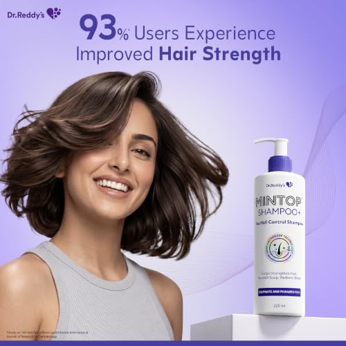 Image of Mintop Pro Shampoo + for Hair Fall Control | Fortified with Procapil and Redensyl | Helps increase hair shine softness | Sulphate free | Helps strengthen hair roots - 225 ml