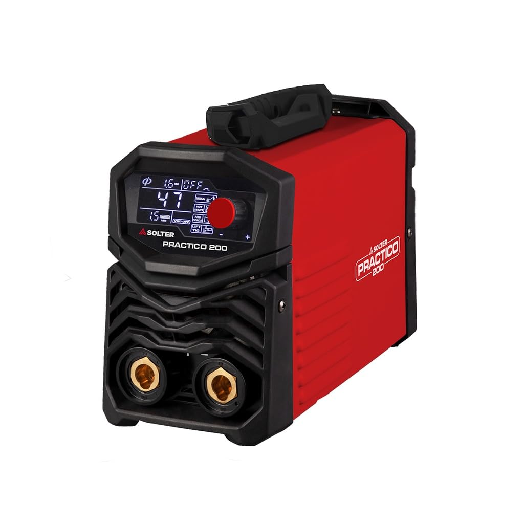 Solter PRACTICO 200 LD – Inverter de Soldadura Profesional MMA/LIFT TIG 200A | Función Pulsada | 230V | Electrodos Ø2,5-4mm | Compacto, Seguro y Potente | Ciclo 30% a 200A